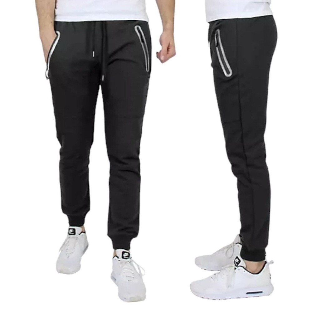 LYREBIRD ATELIER Slim Fit Fleece Jogger Sweatpants In Black - Size‎ Small
